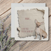Chihuahua Mom gescheurd papier Moederdag Kaart
