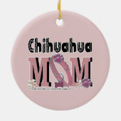 Chihuahua MOM Keramisch Ornament (Achterkant)