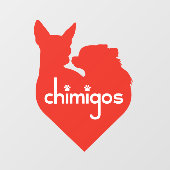 Chihuahua Mom Love Hart Chimigos Logo Auto Raamsticker (Vel)