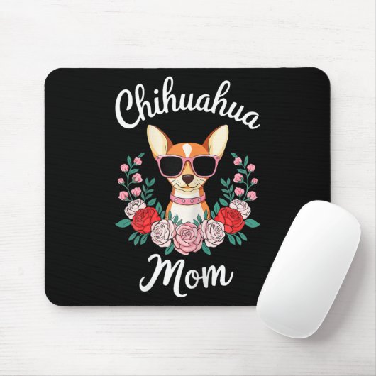 Chihuahua Mom Shirt Vrouwen Chihuahua Eigenaar Moe Muismat (Met muis)