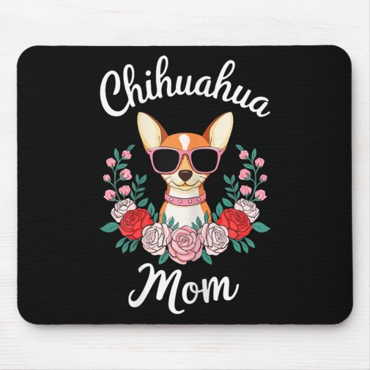 Chihuahua Mom Shirt Vrouwen Chihuahua Eigenaar Moe Muismat (Voorkant)