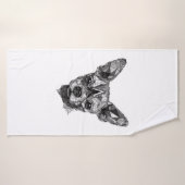 Chihuahua mozaïek geometrische kunst hond badhanddoek (Badhanddoek)