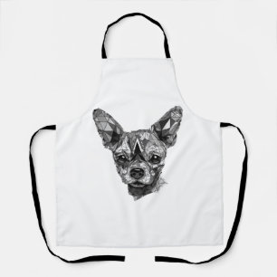 Chihuahua mozaïek geometrische kunst hond schort