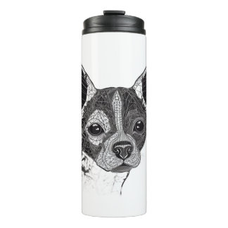 Chihuahua mozaïek geometrische kunst hond thermosbeker