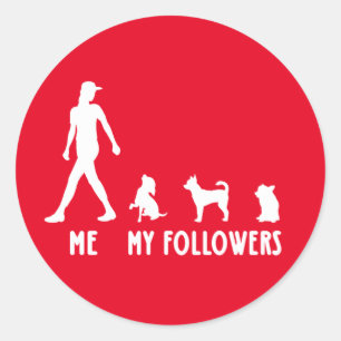 Chihuahua My Followers Chihuahua Owner T-S Ronde Sticker