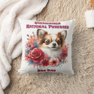 Chihuahua National Purebred Dog Day viering Kussen