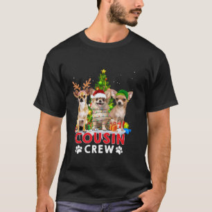 Chihuahua neef Crew Christmas Tree Lights Xmas D T-shirt