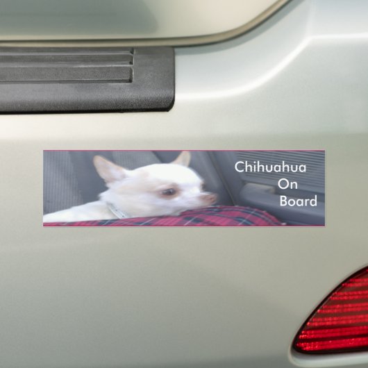 Chihuahua On Board Bumper Sticker (Op auto)
