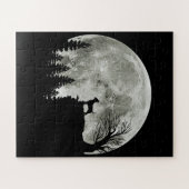 Chihuahua On Mountain Big Moon Halloween Gifts Legpuzzel (Horizontaal)