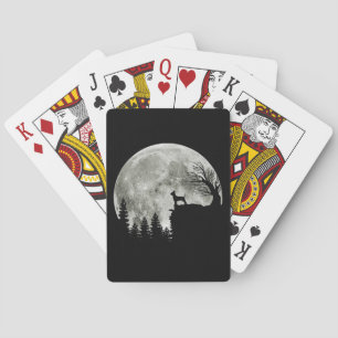 Chihuahua On Mountain Big Moon Halloween Gifts Pokerkaarten