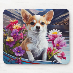 Chihuahua op een peddel: Een landschapsavontuur Muismat