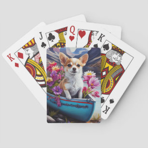Chihuahua op een peddel: Een landschapsavontuur Pokerkaarten