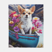 Chihuahua op een peddel: Een Schilderachtig avontu Fleece Deken (Voorkant)