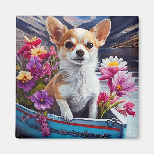 Chihuahua op een peddel: Een Schilderachtig avontu Magneet (Voorkant)