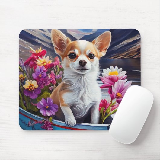 Chihuahua op een peddel: Een Schilderachtig avontu Muismat (Met muis)