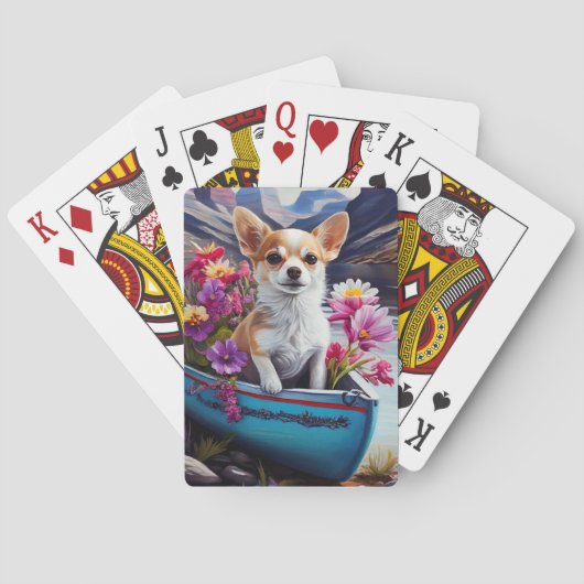 Chihuahua op een peddel: Een Schilderachtig avontu Pokerkaarten (Achterkant)