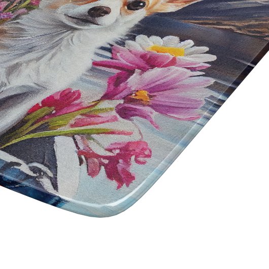 Chihuahua op een peddel: Een Schilderachtig avontu Snijplank (Hoek)