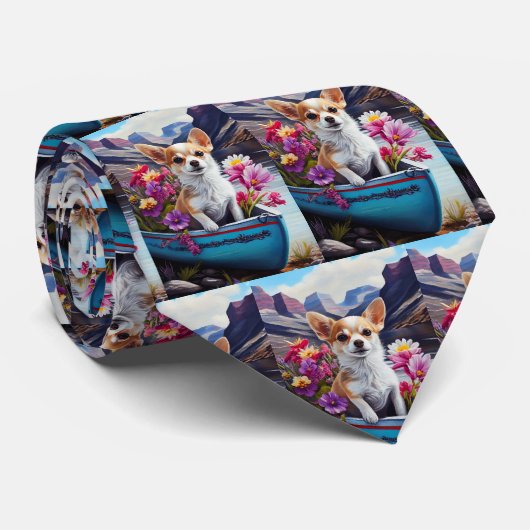 Chihuahua op een peddel: Een Schilderachtig avontu Stropdas (Opgerold)