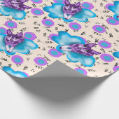 Chihuahua op een wolk cadeaupapier (Hoek)