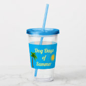 Chihuahua op het strand acryl drinkbeker (Achterkant)