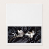 Chihuahua op zwarte zijde kaart (Buitenkant ongevouwen)