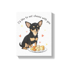 Chihuahua opgerekt canvasprint