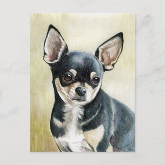 Chihuahua Original Art Briefkaart (Voorkant)