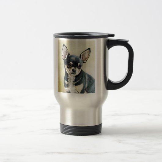 Chihuahua Original Dog Art Travel Mug Reisbeker (Rechts)