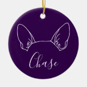 Chihuahua Ornament (Paw Prints) (Voorkant)