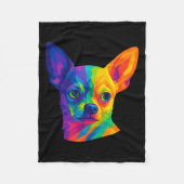 Chihuahua P Art Rtrait For Dog Owners  Fleece Deken (Voorkant)