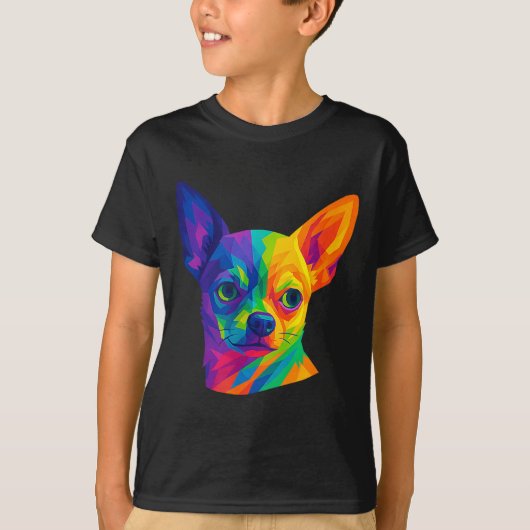 Chihuahua P Art Rtrait For Dog Owners  T-shirt (Voorkant)