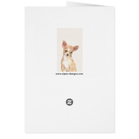 Chihuahua Painting - Cute Original Dog Art (Achterkant)