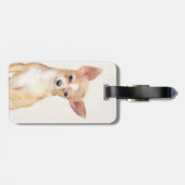 Chihuahua Painting - Cute Original Dog Art Bagagelabel (Achterkant horizontaal)