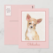 Chihuahua Painting - Cute Original Dog Art Briefkaart (Voorkant / Achterkant)