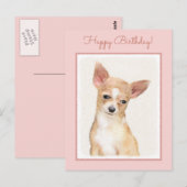 Chihuahua Painting - Cute Original Dog Art Briefkaart (Voorkant / Achterkant)