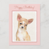 Chihuahua Painting - Cute Original Dog Art Briefkaart (Voorkant)