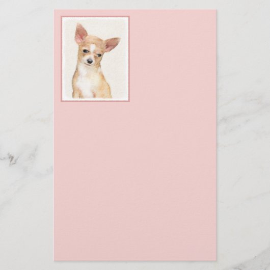 Chihuahua Painting - Cute Original Dog Art Briefpapier (Voorkant)