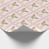 Chihuahua Painting - Cute Original Dog Art Cadeaupapier (Hoek)