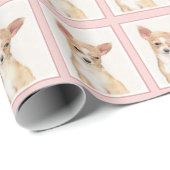Chihuahua Painting - Cute Original Dog Art Cadeaupapier (Rol Hoek)