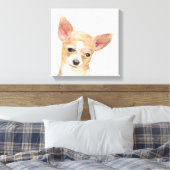 Chihuahua Painting - Cute Original Dog Art Canvas Afdruk (Insitu (Slaapkamer))