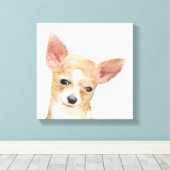 Chihuahua Painting - Cute Original Dog Art Canvas Afdruk (Insitu (Houten vloer))