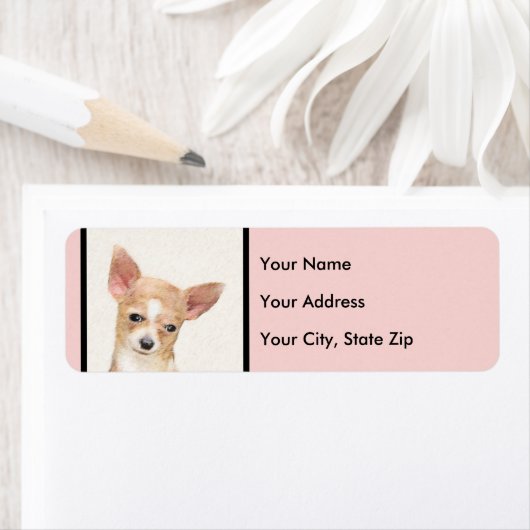 Chihuahua Painting - Cute Original Dog Art Etiket (Insitu)