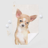 Chihuahua Painting - Cute Original Dog Art Golfhanddoek (Insitu)