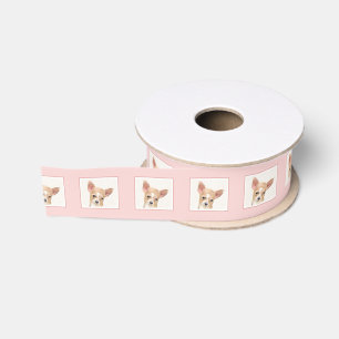 Chihuahua Painting - Cute Original Dog Art Grosgrain Lint