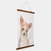 Chihuahua Painting - Cute Original Dog Art Hangend Wandkleed (Gebogen)