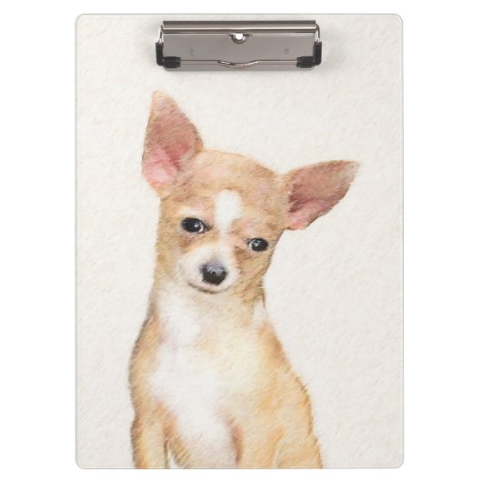 Chihuahua Painting - Cute Original Dog Art Klembord (Voorkant)