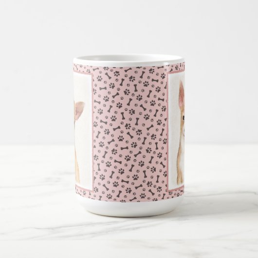 Chihuahua Painting - Cute Original Dog Art Koffiemok (Center)