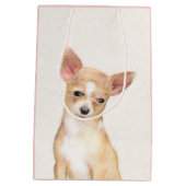 Chihuahua Painting - Cute Original Dog Art Medium Cadeauzakje (Achterkant)