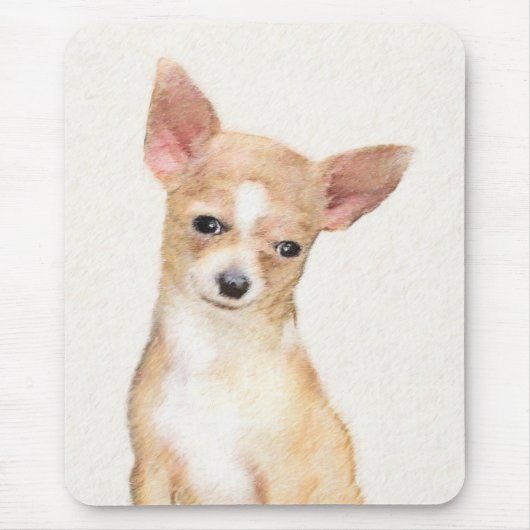 Chihuahua Painting - Cute Original Dog Art Muismat (Voorkant)