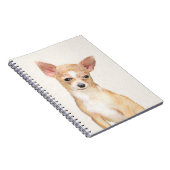 Chihuahua Painting - Cute Original Dog Art Notitieboek (Rechterzijde)